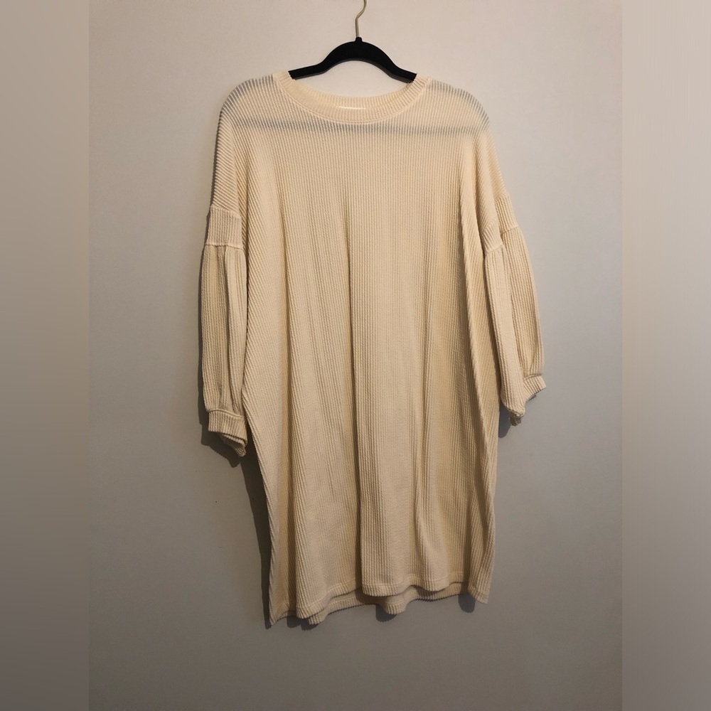 Cherish Cream White Sweater Dress Tunic